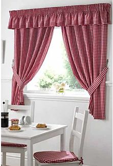 Dorothy Gingham Red Curtains - Small