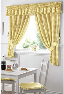 Dorothy Gingham Yellow Curtains - Small