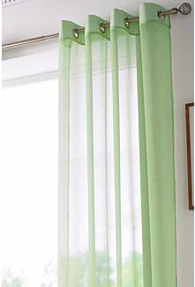 Hawaii Plain Lime Voile Eyelet Panel sml