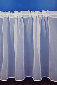 Macey White Plain Voile Cafe Net Curtains sml
