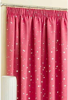 Luna Pink Tape Top Curtains sml