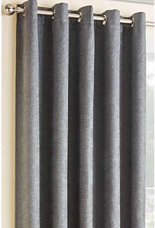 Conway Grey Eyelet Curtains - Small