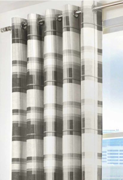 Hilton Slate Eyelet Curtains