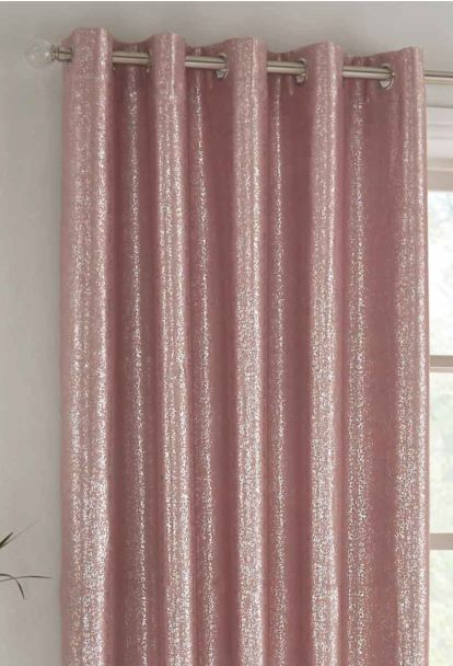 Cairo Pink Eyelet Curtains