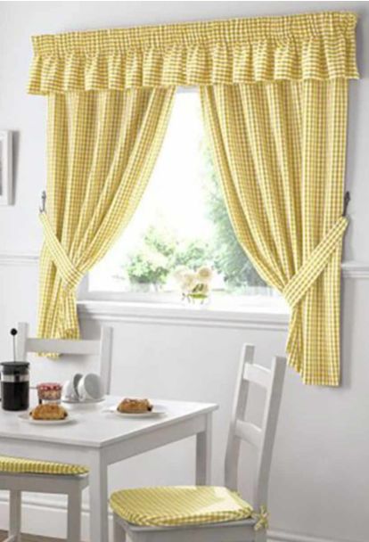 Dorothy Gingham Yellow Curtains