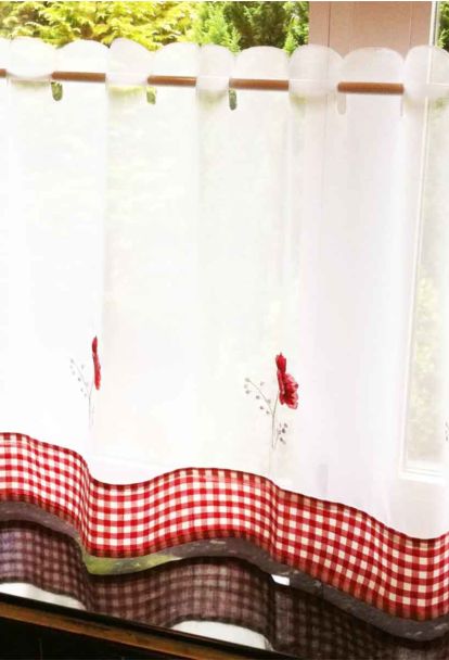 Preston Poppies Cafe net curtains