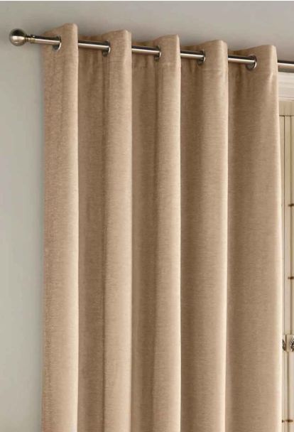 Stockton Sand Eyelet Curtains