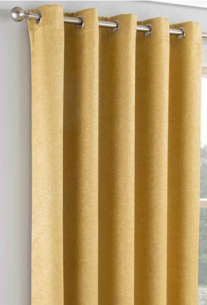Conway Ochre Eyelet Curtains