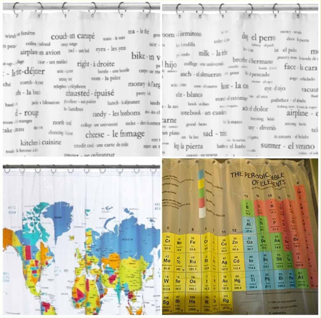 Educational Shower Curtains