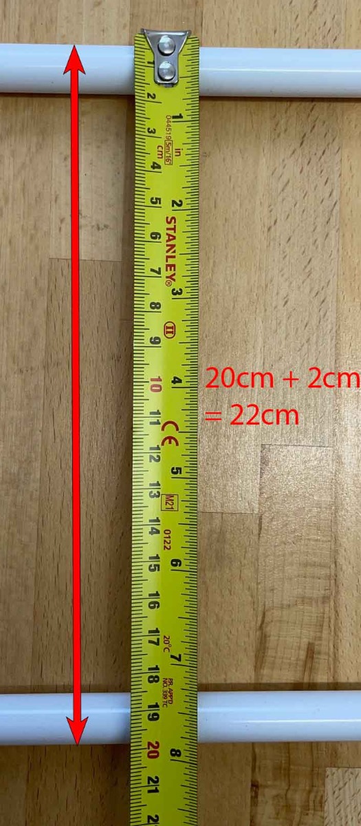 measuring slotted top and bottom
